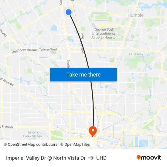 Imperial Valley Dr @ North Vista Dr to UHD map