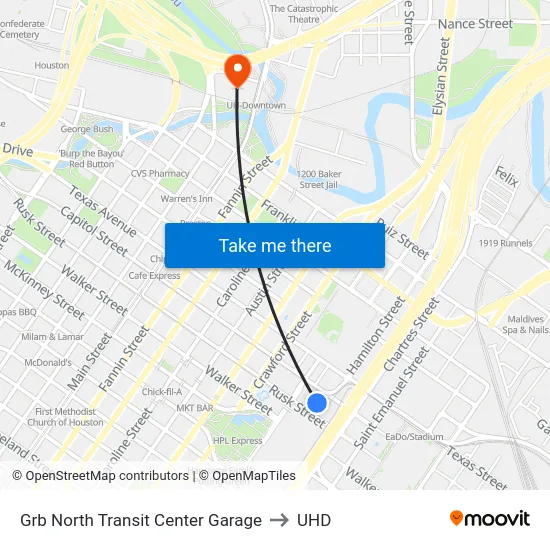 Grb North Transit Center Garage to UHD map