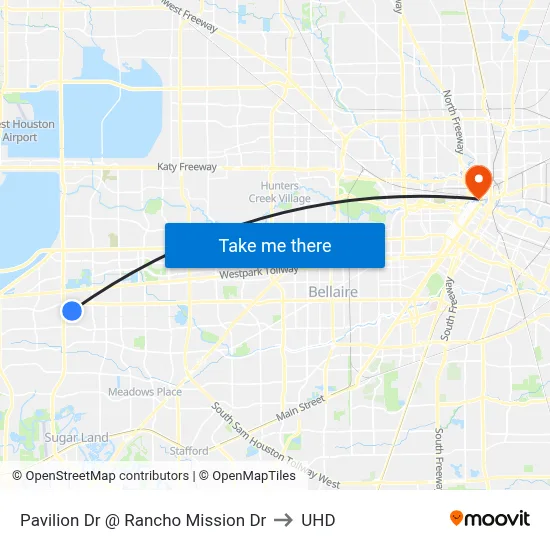 Pavilion Dr @ Rancho Mission Dr to UHD map