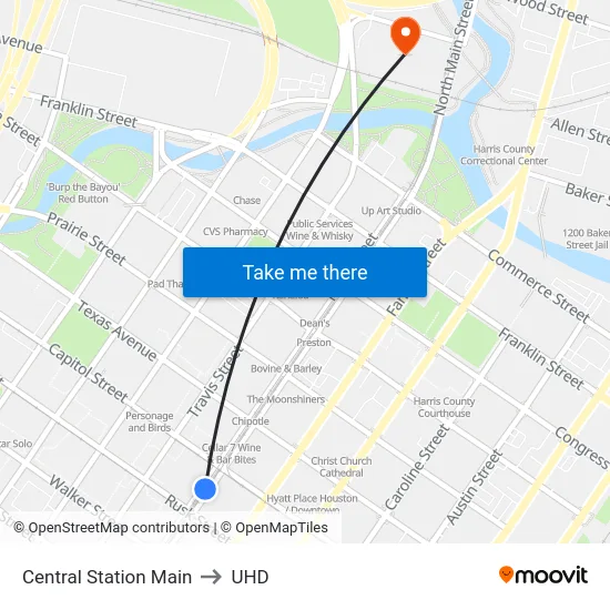 Central Station Main to UHD map