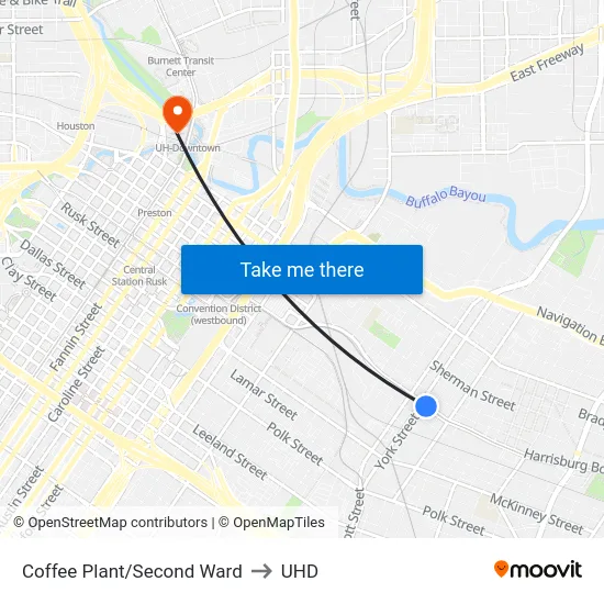 Coffee Plant/Second Ward to UHD map