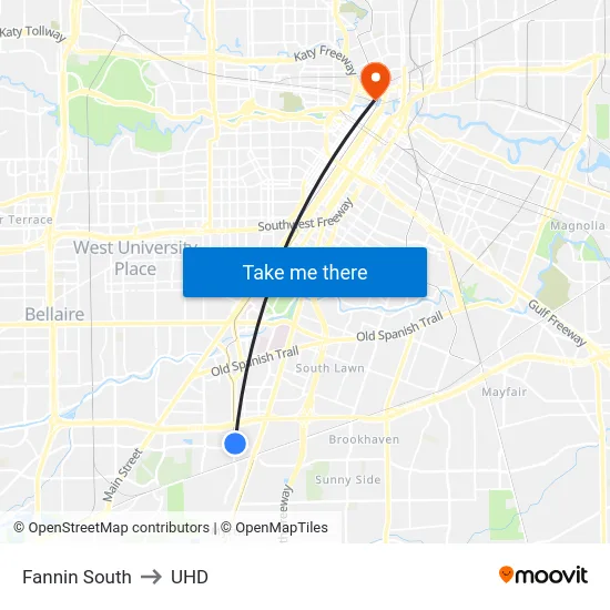 Fannin South to UHD map