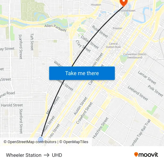 Wheeler Station to UHD map