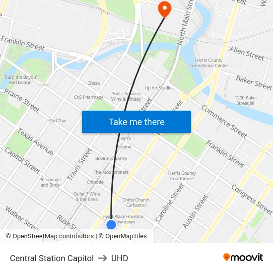 Central Station Capitol to UHD map