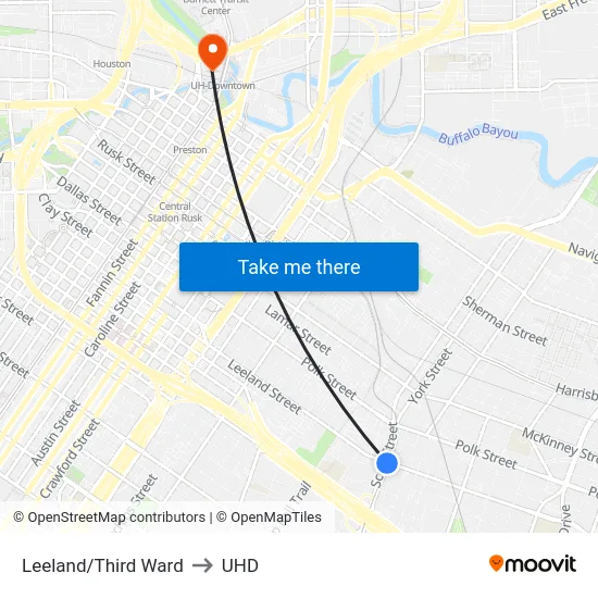 Leeland/Third Ward to UHD map