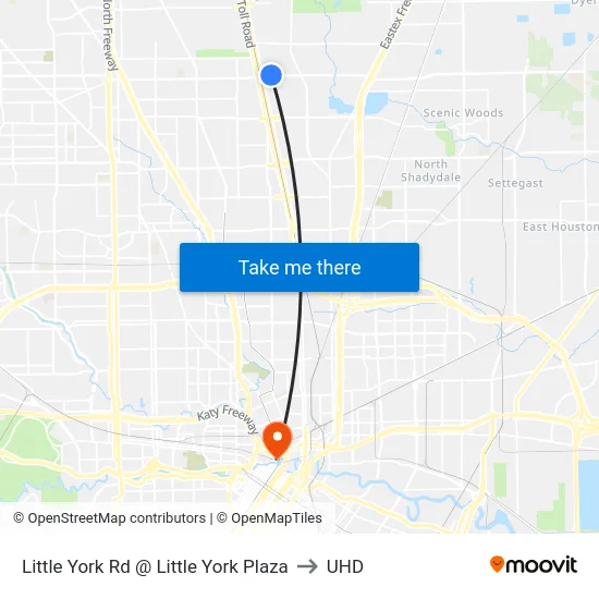 Little York Rd @ Little York Plaza to UHD map