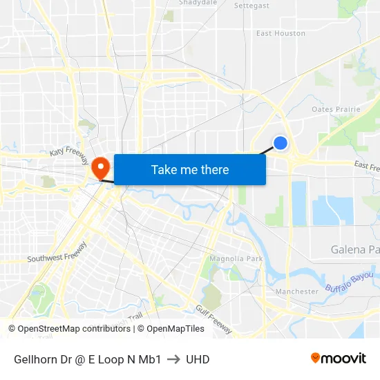 Gellhorn Dr @ E Loop N Mb1 to UHD map