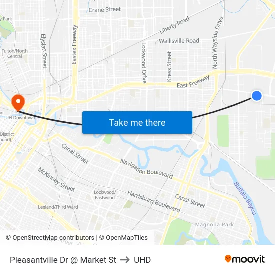Pleasantville Dr @ Market St to UHD map