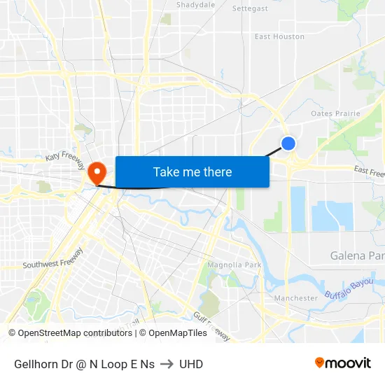 Gellhorn Dr @ N Loop E Ns to UHD map
