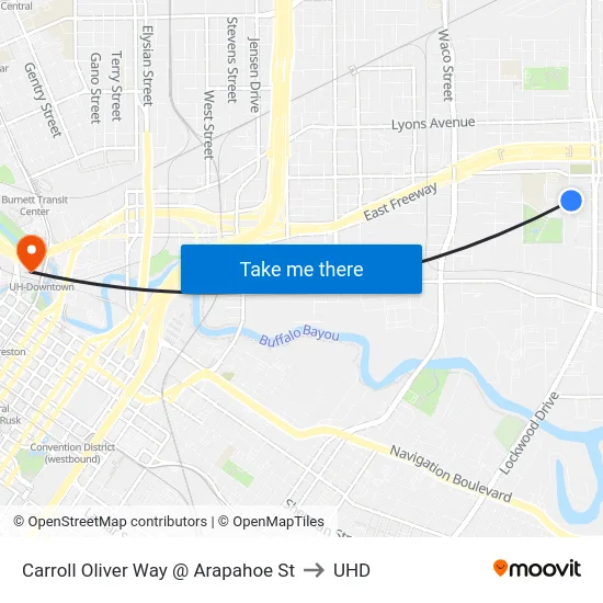 Carroll Oliver Way @ Arapahoe St to UHD map