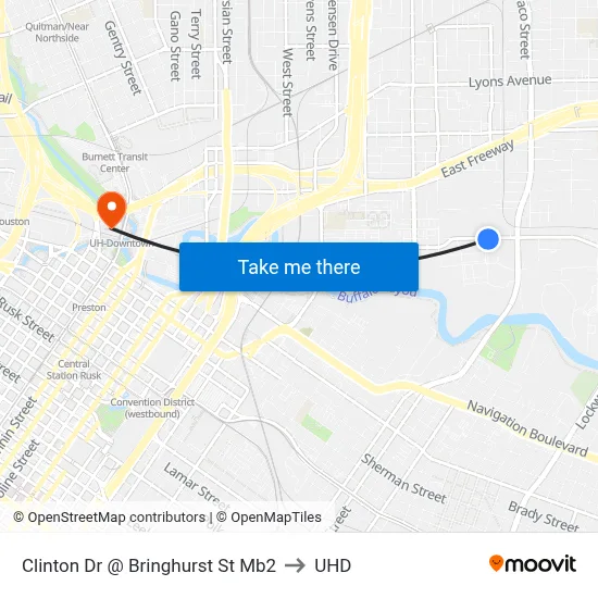 Clinton Dr @ Bringhurst St Mb2 to UHD map