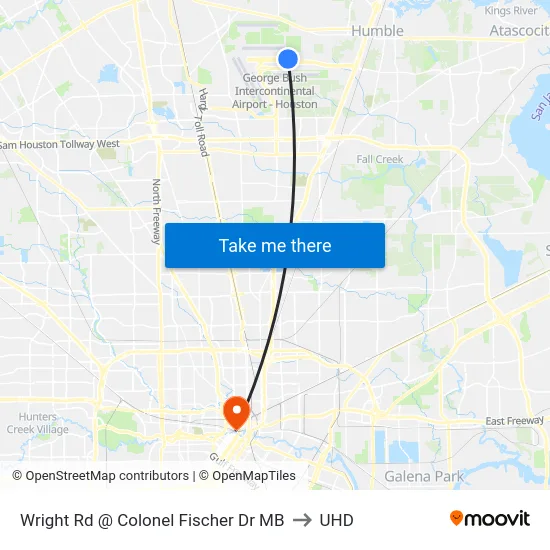 Wright Rd @ Colonel Fischer Dr MB to UHD map