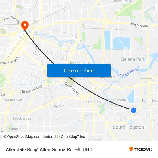 Allendale Rd @ Allen Genoa Rd to UHD map