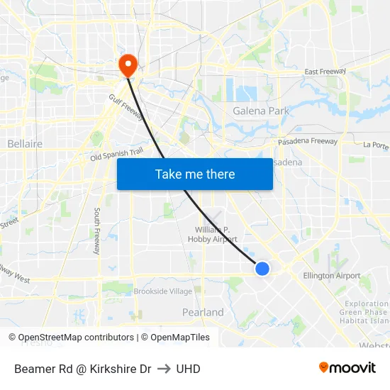 Beamer Rd @ Kirkshire Dr to UHD map