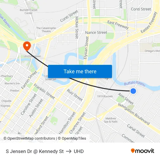 S Jensen Dr @ Kennedy St to UHD map