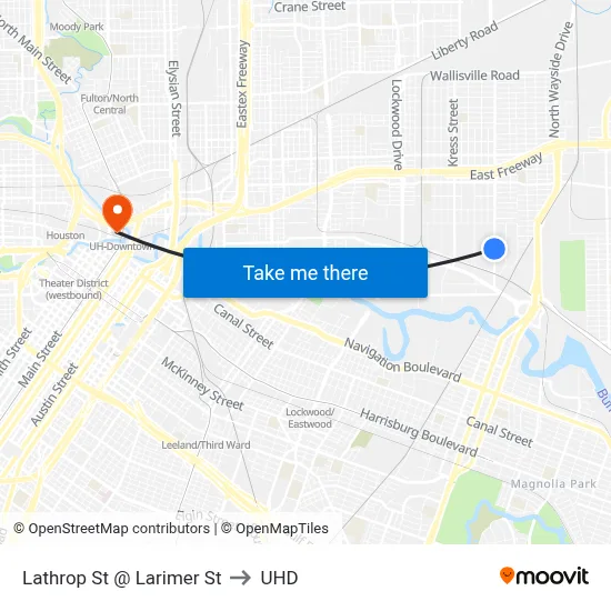 Lathrop St @ Larimer St to UHD map