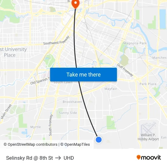 Selinsky Rd @ 8th St to UHD map