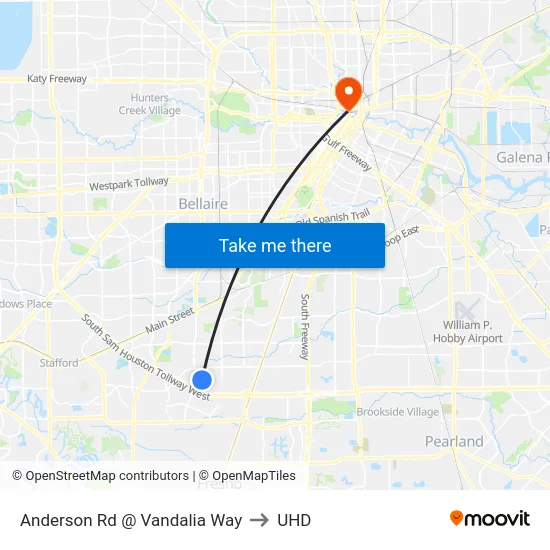 Anderson Rd @ Vandalia Way to UHD map