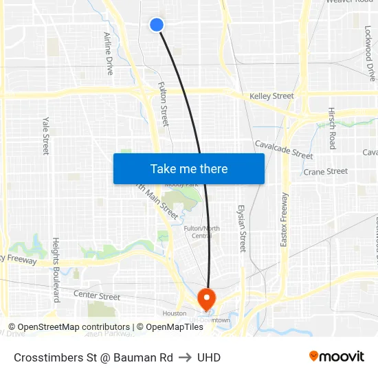 Crosstimbers St @ Bauman Rd to UHD map