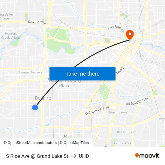 S Rice Ave @ Grand Lake St to UHD map