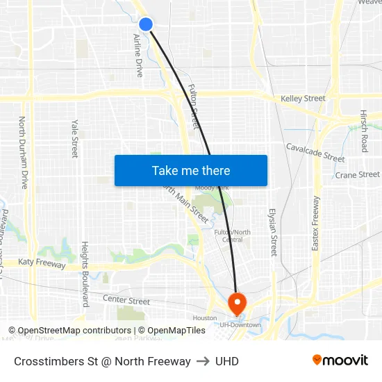 Crosstimbers St @ North Freeway to UHD map