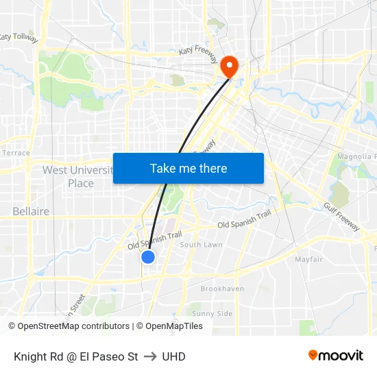 Knight Rd @ El Paseo St to UHD map