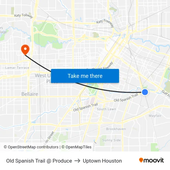 Old Spanish Trail @ Produce to Uptown Houston map