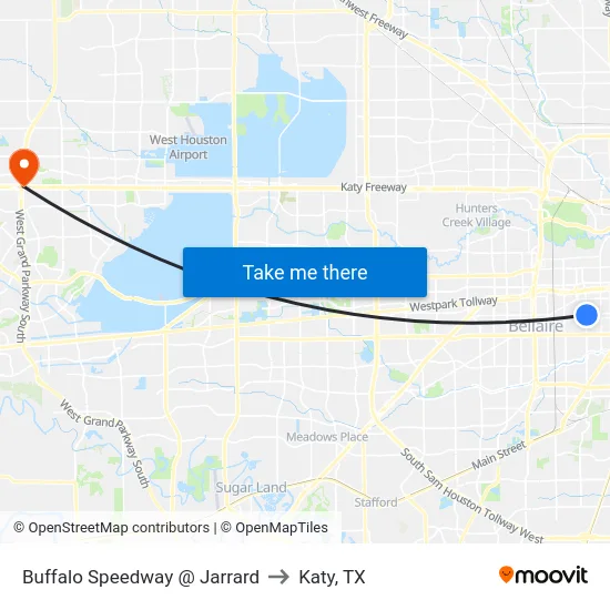 Buffalo Speedway   @ Jarrard to Katy, TX map