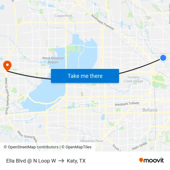Ella Blvd @ N Loop W to Katy, TX map