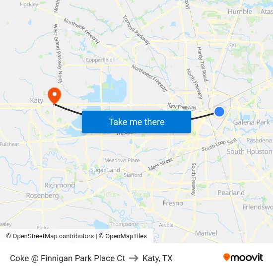 Coke   @ Finnigan Park Place Ct to Katy, TX map