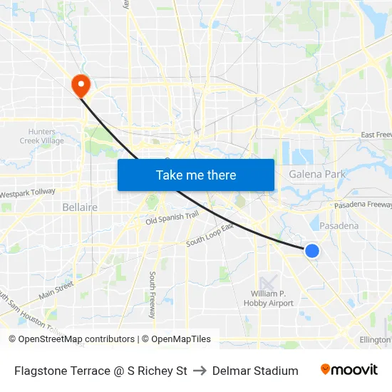 Flagstone Terrace @ S Richey St to Delmar Stadium map