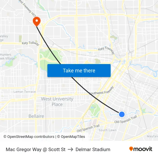 Mac Gregor Way @ Scott St to Delmar Stadium map