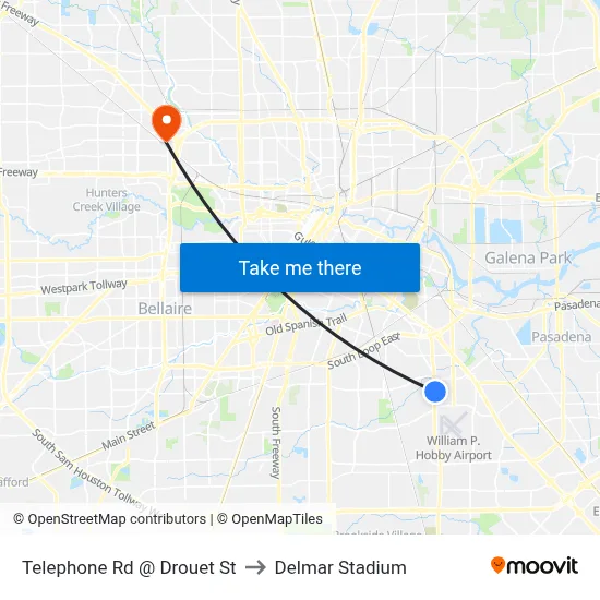 Telephone Rd @ Drouet St to Delmar Stadium map