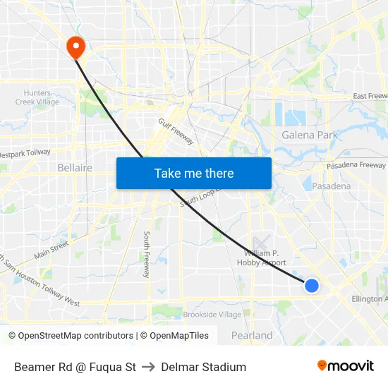 Beamer Rd @ Fuqua St to Delmar Stadium map