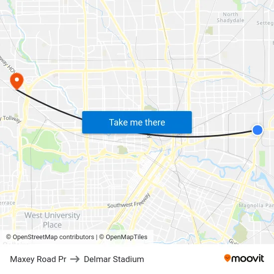Maxey Road Pr to Delmar Stadium map