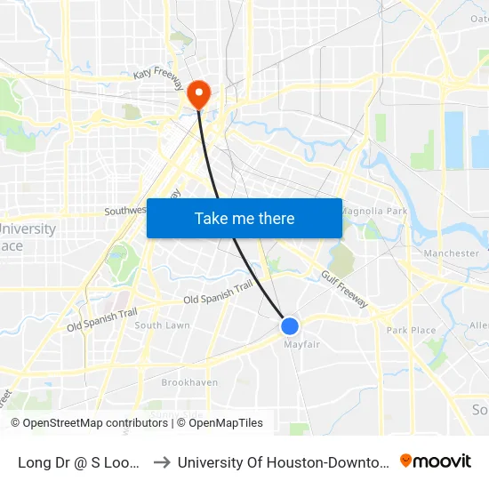 Long Dr @ S Loop E to University Of Houston-Downtown map