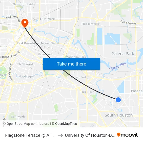 Flagstone Terrace @ Allendale Rd to University Of Houston-Downtown map