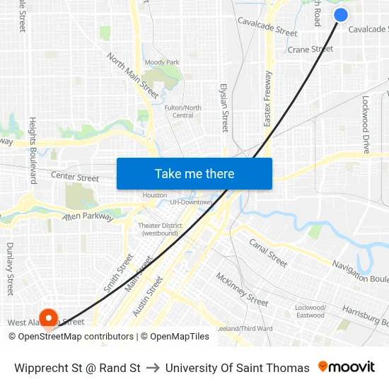 Wipprecht St @ Rand St to University Of Saint Thomas map