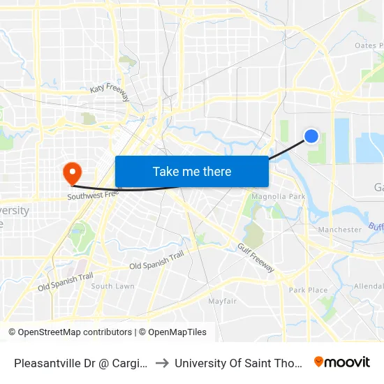 Pleasantville Dr @ Cargill St to University Of Saint Thomas map