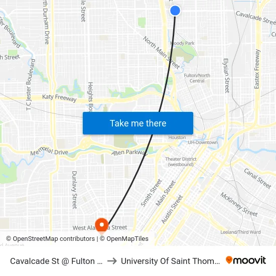 Cavalcade St @ Fulton St to University Of Saint Thomas map
