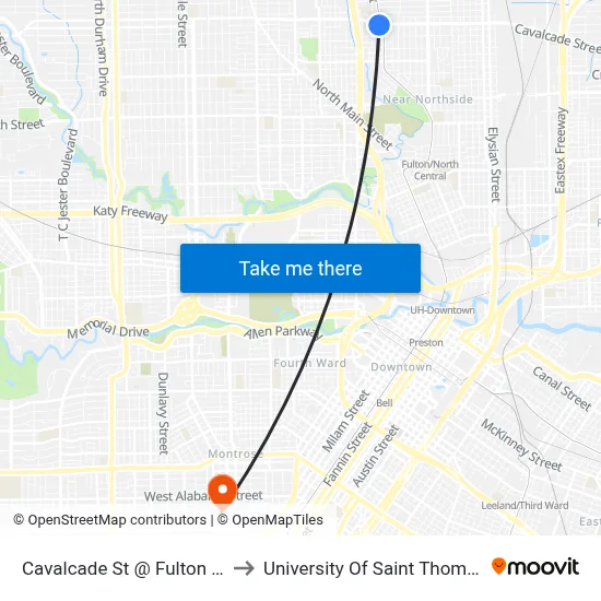 Cavalcade St @ Fulton St to University Of Saint Thomas map