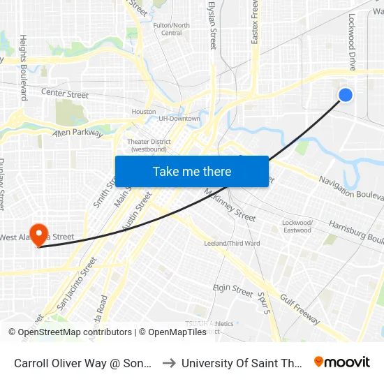 Carroll Oliver Way @ Sonora St to University Of Saint Thomas map