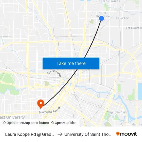 Laura Koppe Rd @ Grady St to University Of Saint Thomas map