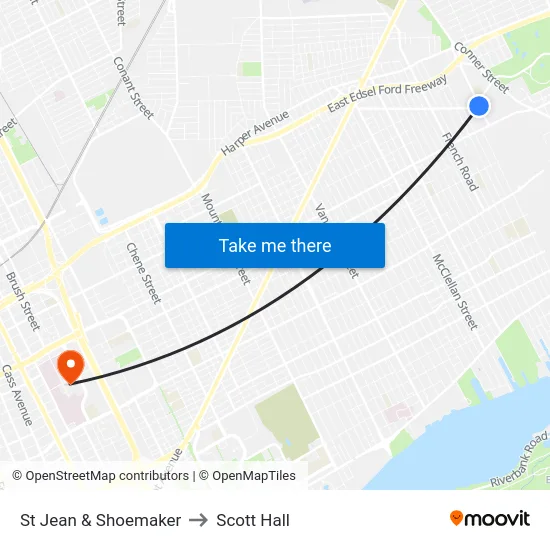 St Jean & Shoemaker to Scott Hall map