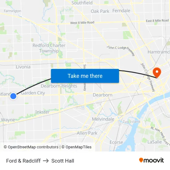 Ford & Radcliff to Scott Hall map