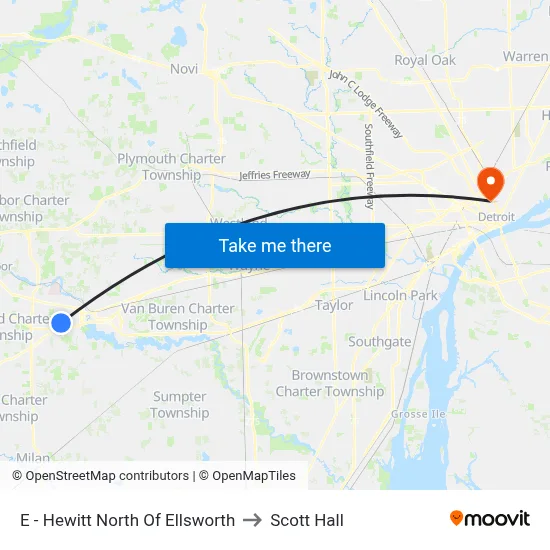 E - Hewitt North Of Ellsworth to Scott Hall map