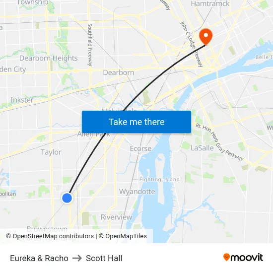 Eureka & Racho to Scott Hall map