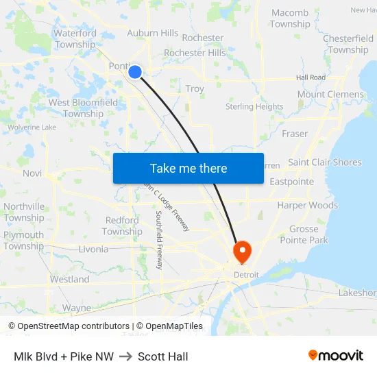 Mlk Boulevard & Pike NW to Scott Hall map