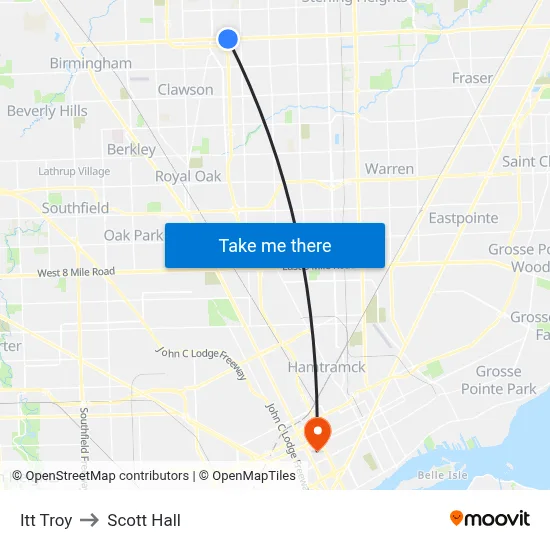Itt Troy to Scott Hall map
