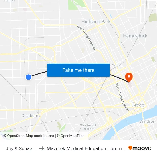 Joy & Schaefer to Mazurek Medical Education Commons map